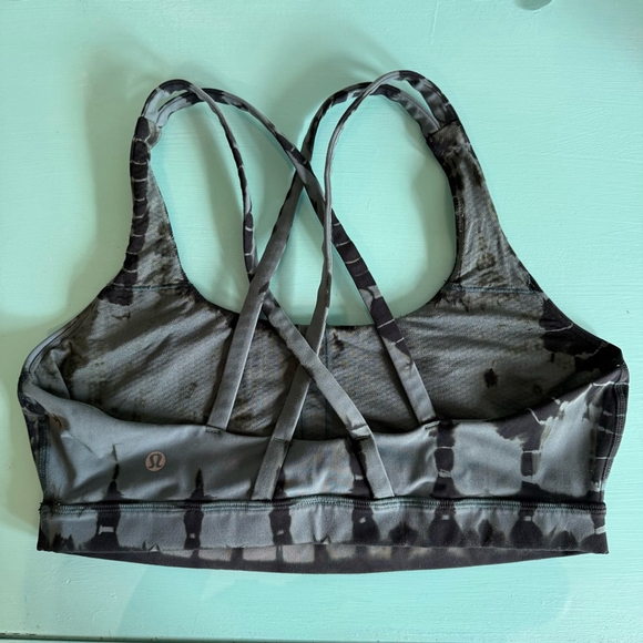 Lululemon Athletica Black and Green Sports Bra - Picture 2 of 6